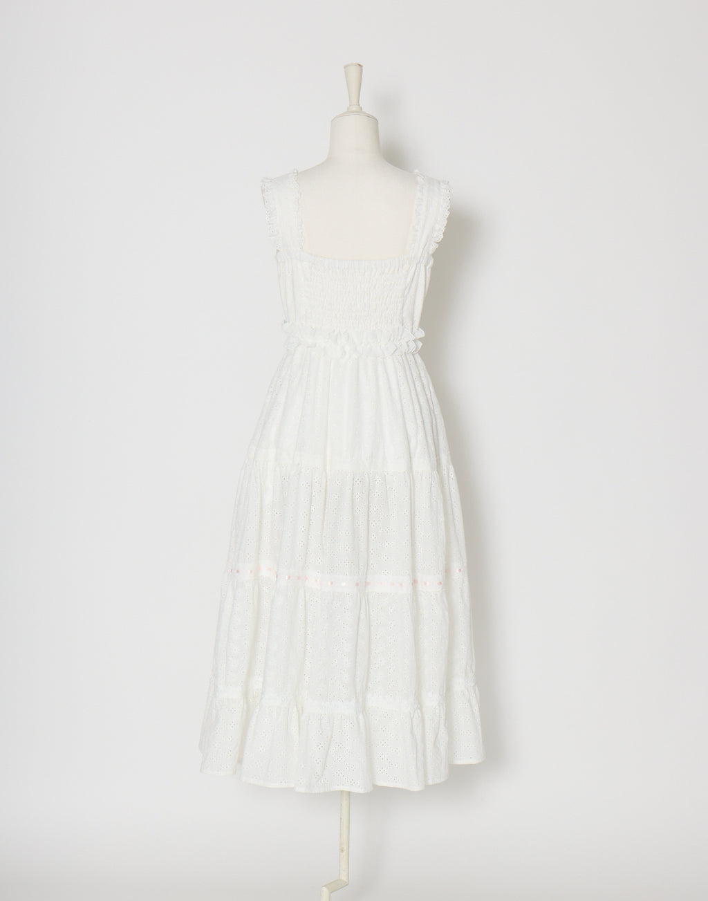 (Pre-order) mellfy memory Lovely ribbon cotton lace long onepiece