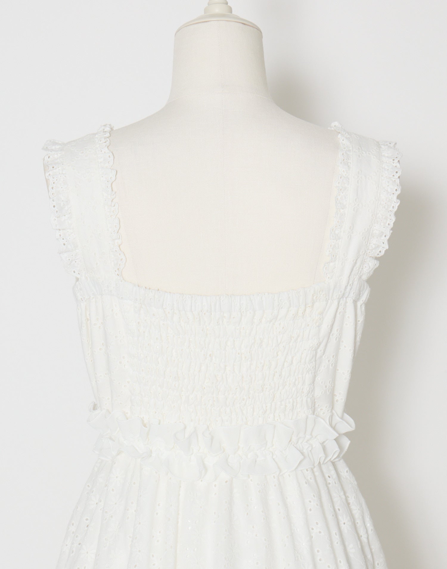 (Pre-order) mellfy memory Lovely ribbon cotton lace long onepiece