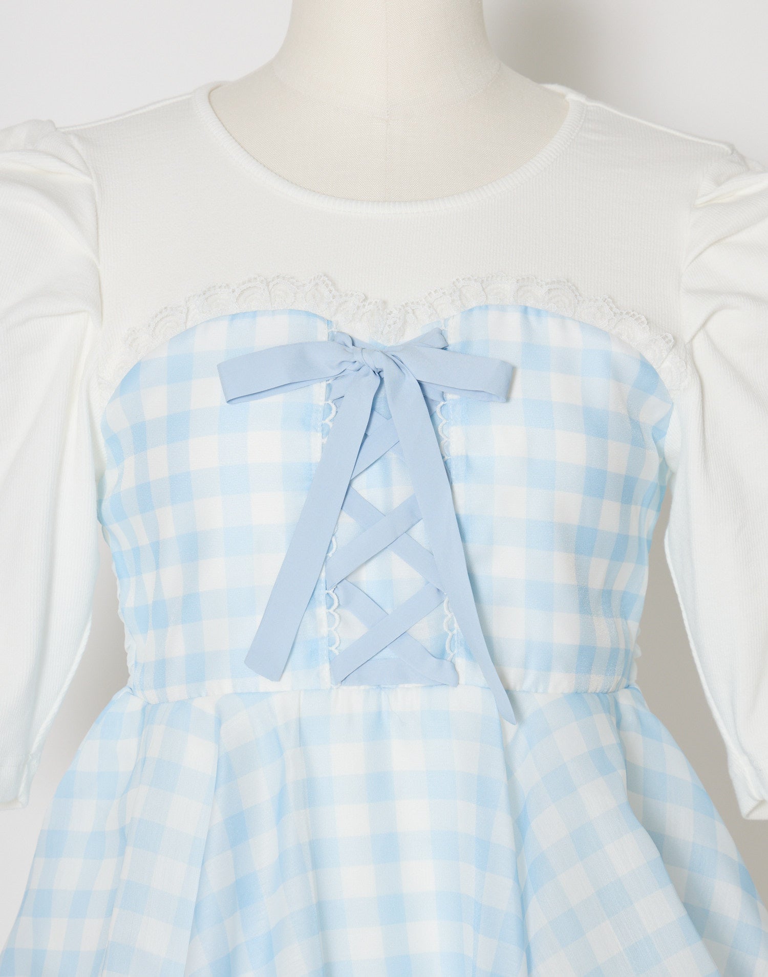 (Pre-order) mellfy memory Milky gingham puff tops