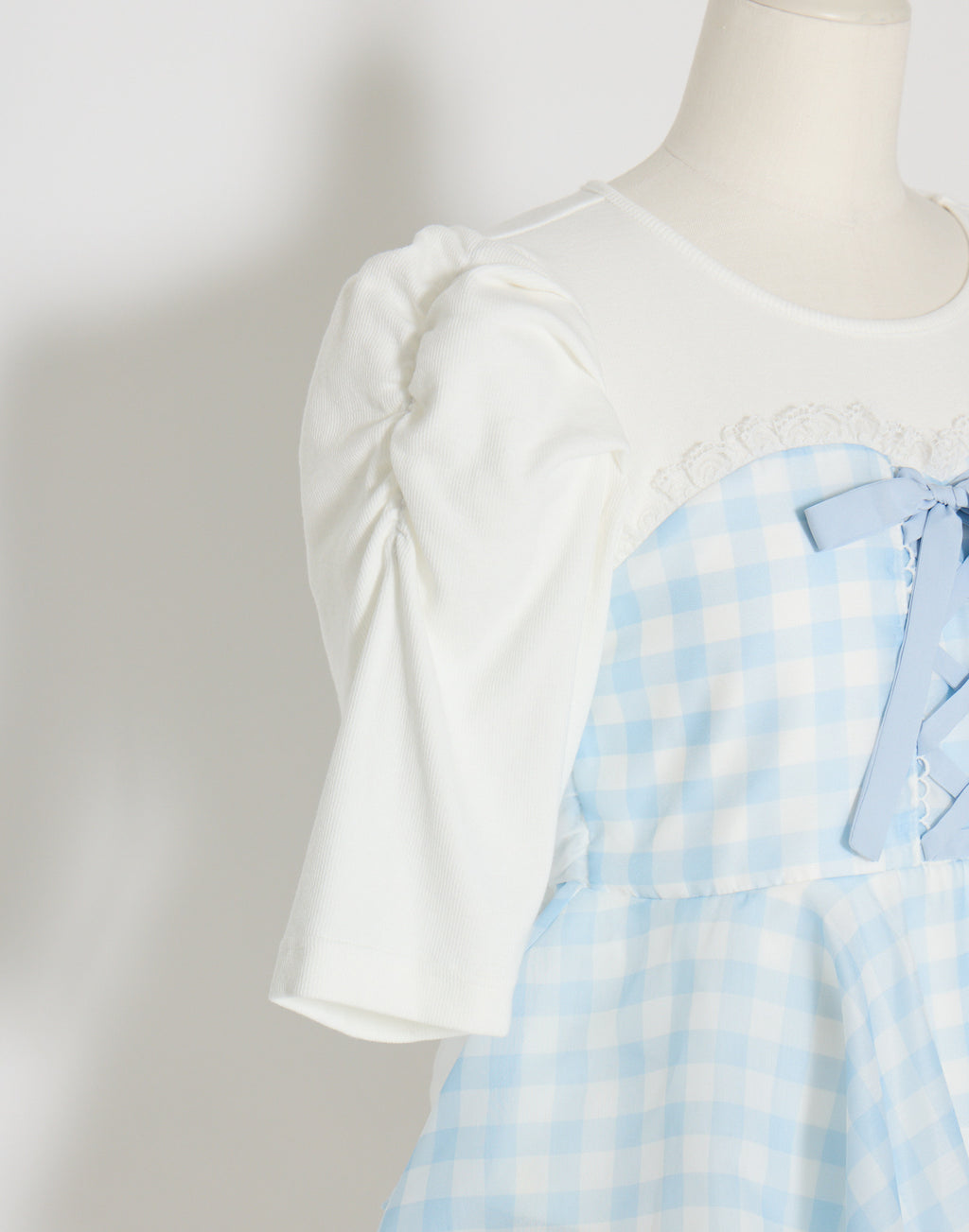 (Pre-order) mellfy memory Milky gingham puff tops