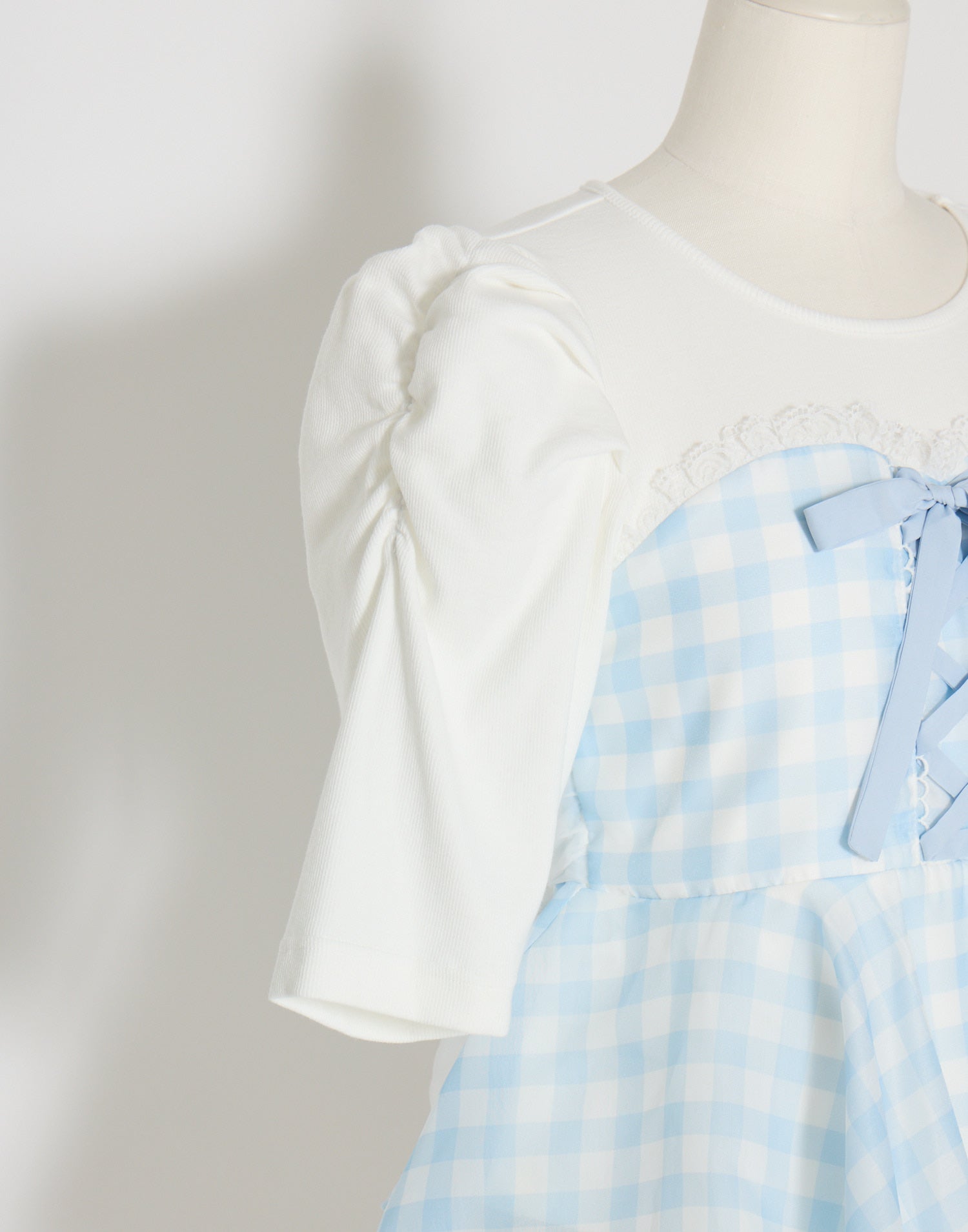 (Pre-order) mellfy memory Milky gingham puff tops