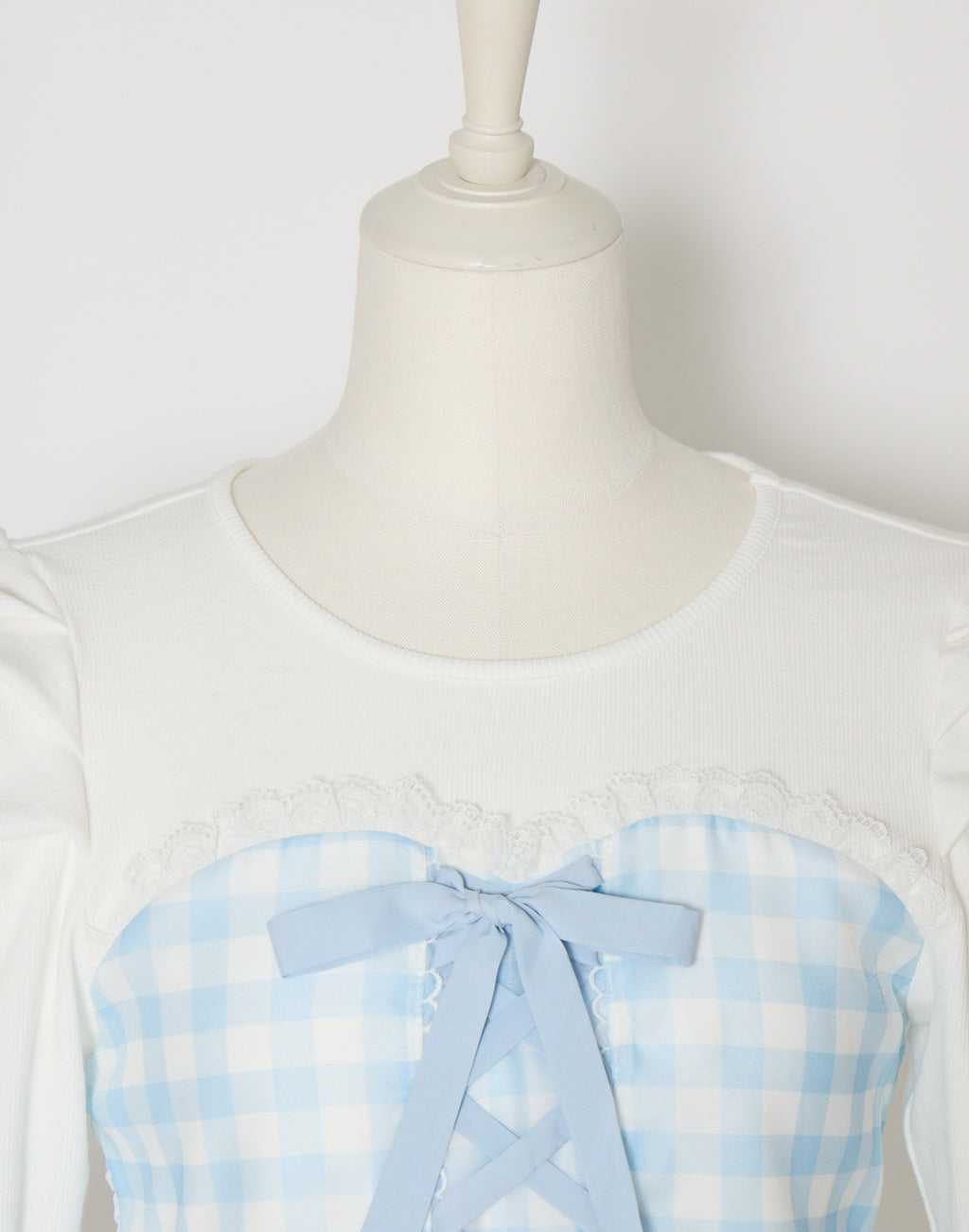 (Pre-order) mellfy memory Milky gingham puff tops