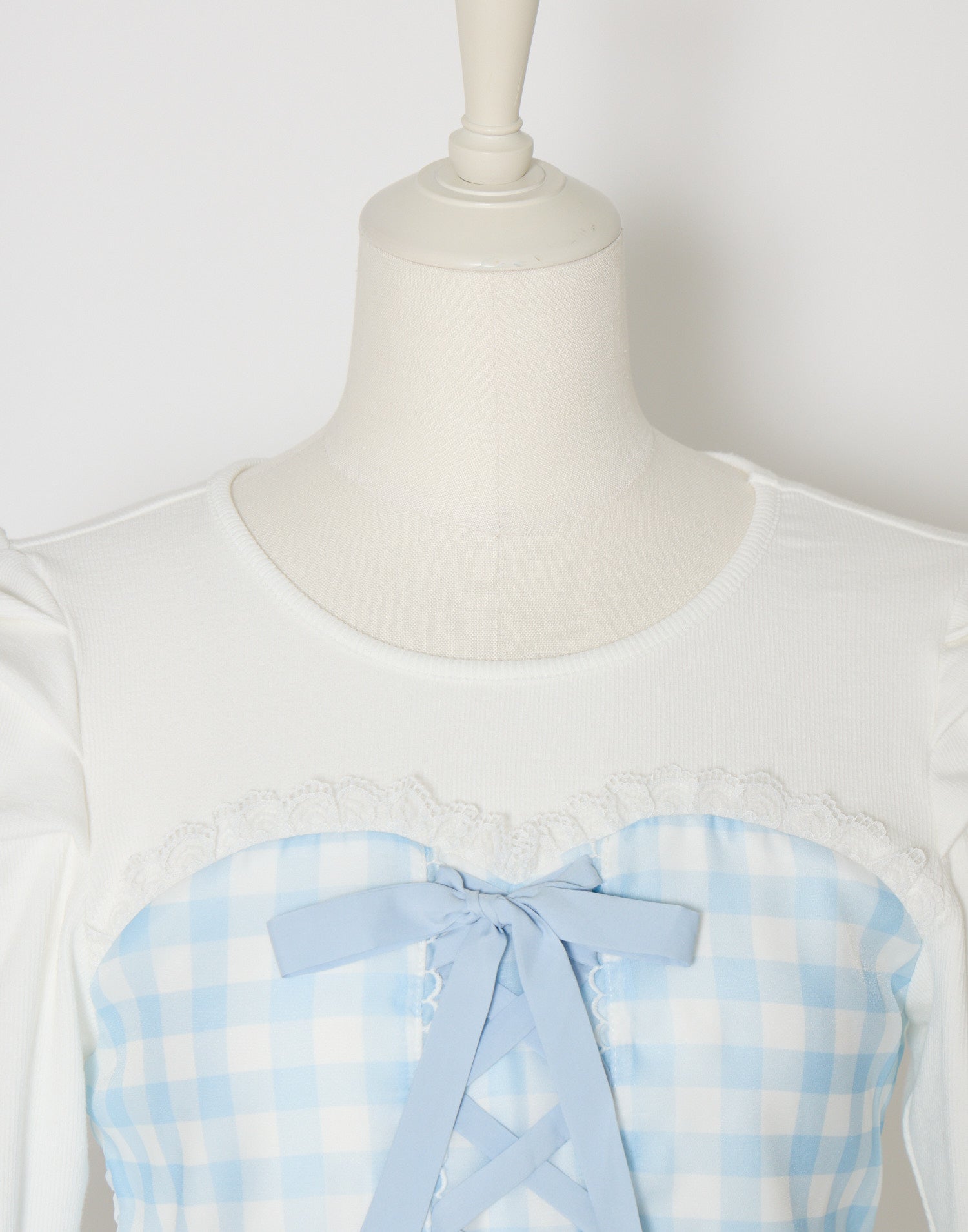 (Pre-order) mellfy memory Milky gingham puff tops