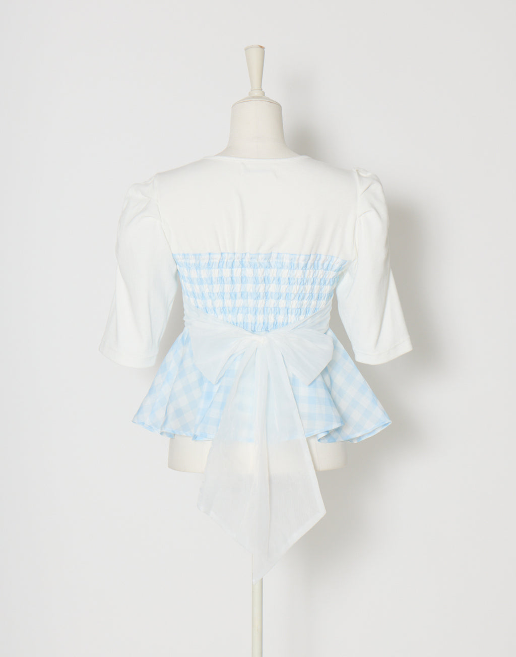 (Pre-order) mellfy memory Milky gingham puff tops