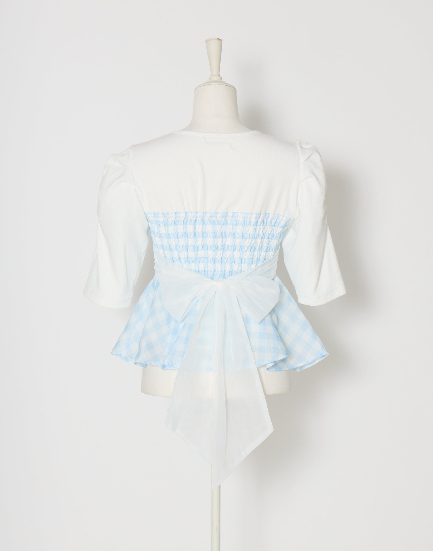 (Pre-order) mellfy memory Milky gingham puff tops
