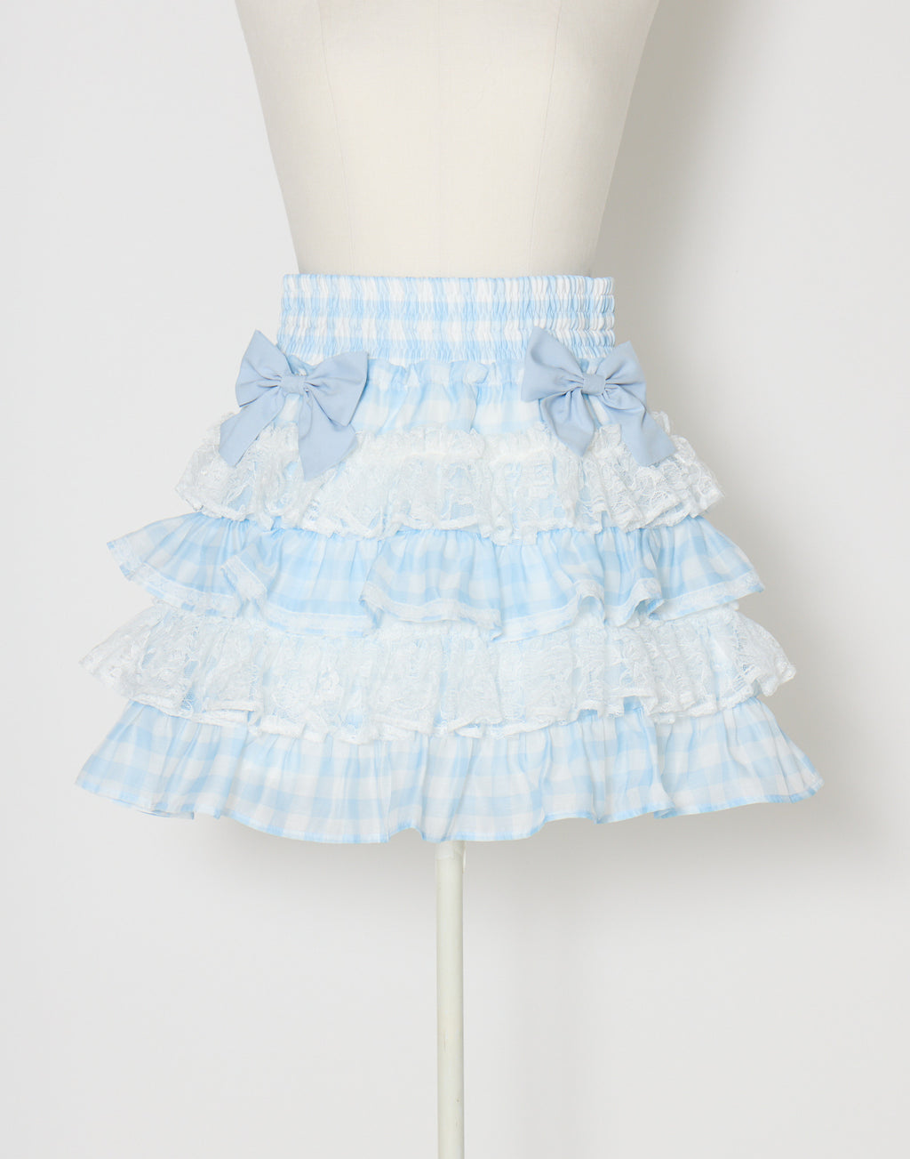(Pre-order) mellfy memory Milky gingham tutu skirt pants