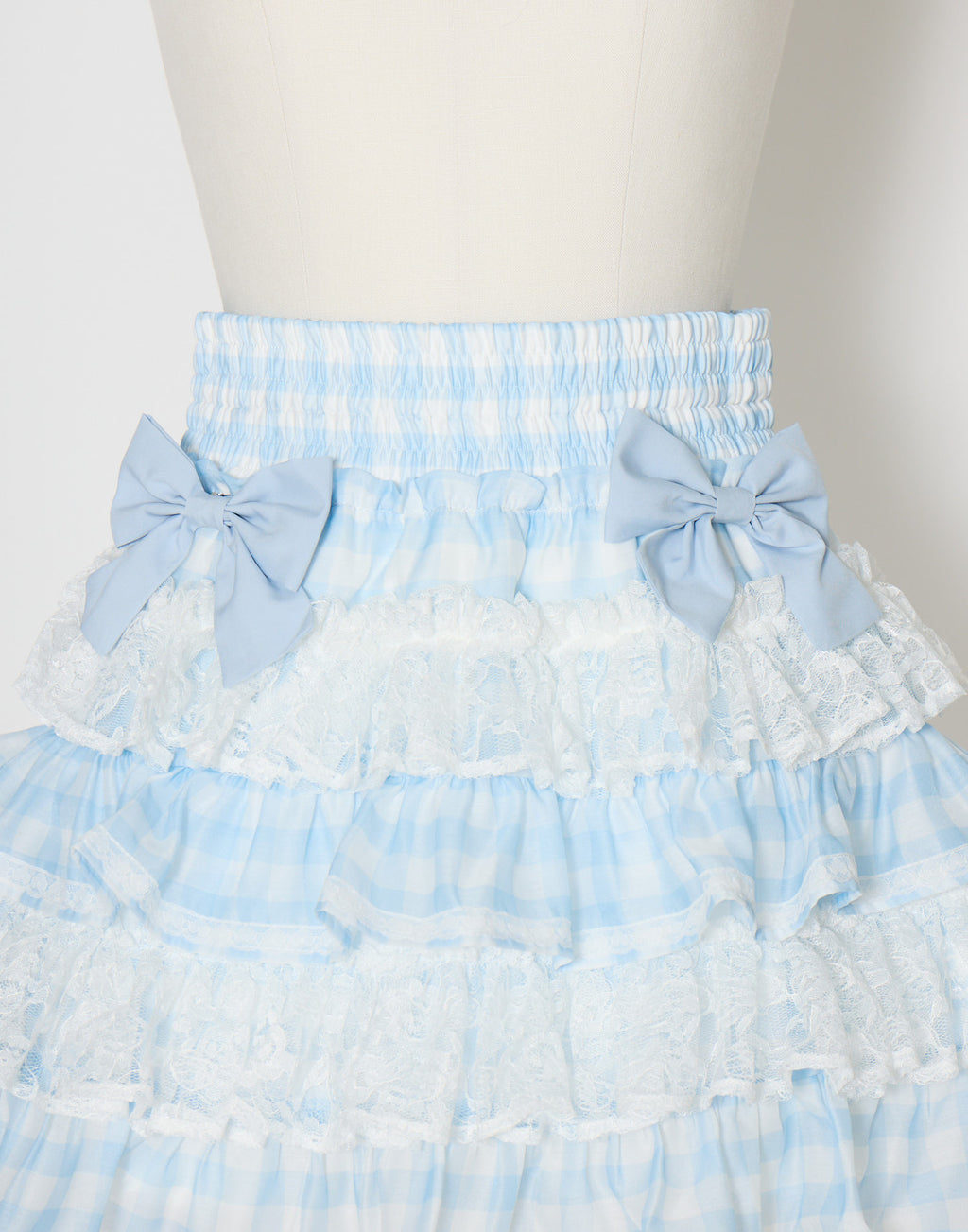 (Pre-order) mellfy memory Milky gingham tutu skirt pants