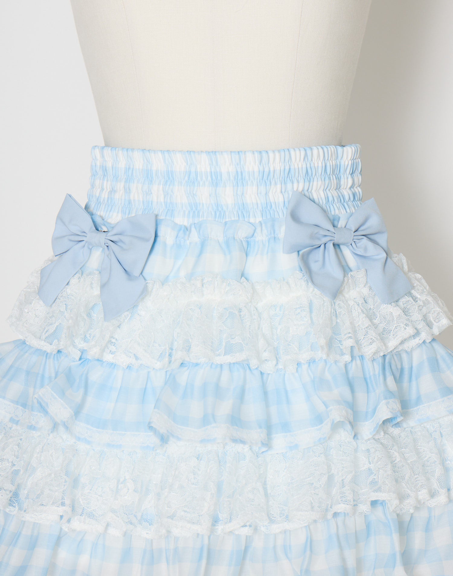 (Pre-order) mellfy memory Milky gingham tutu skirt pants