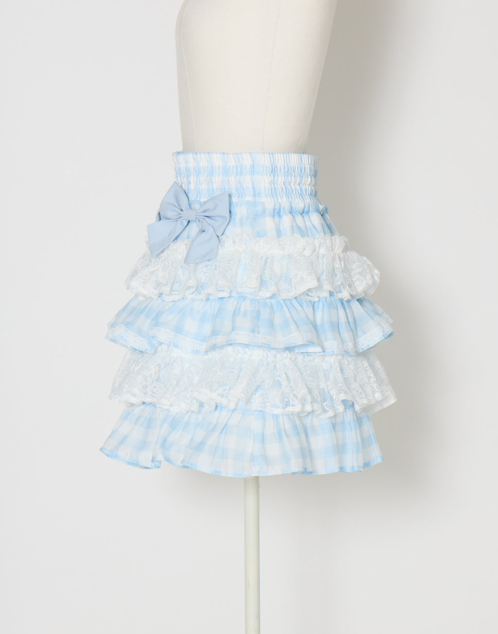 (Pre-order) mellfy memory Milky gingham tutu skirt pants