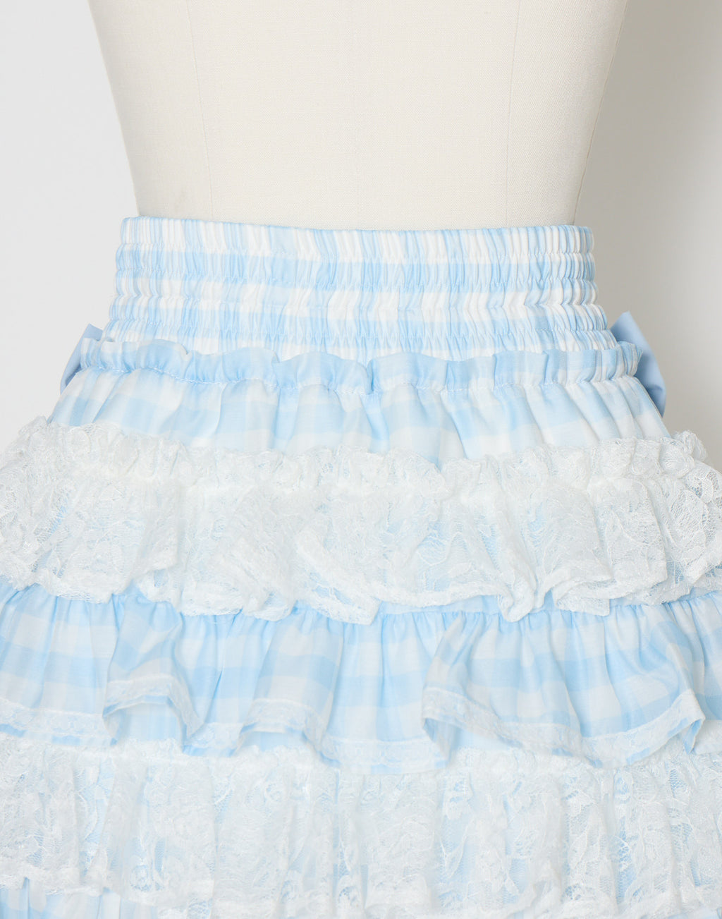(Pre-order) mellfy memory Milky gingham tutu skirt pants