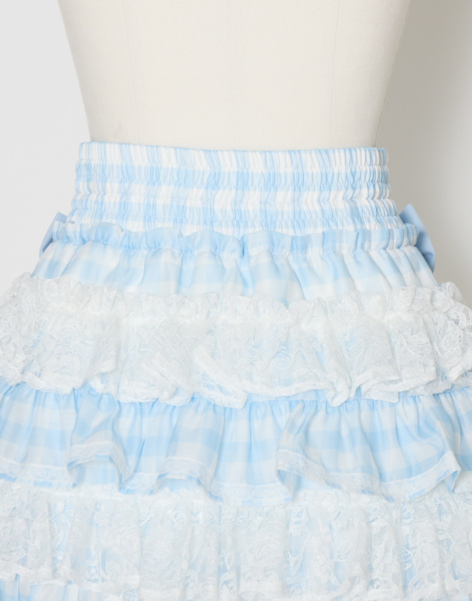 (Pre-order) mellfy memory Milky gingham tutu skirt pants