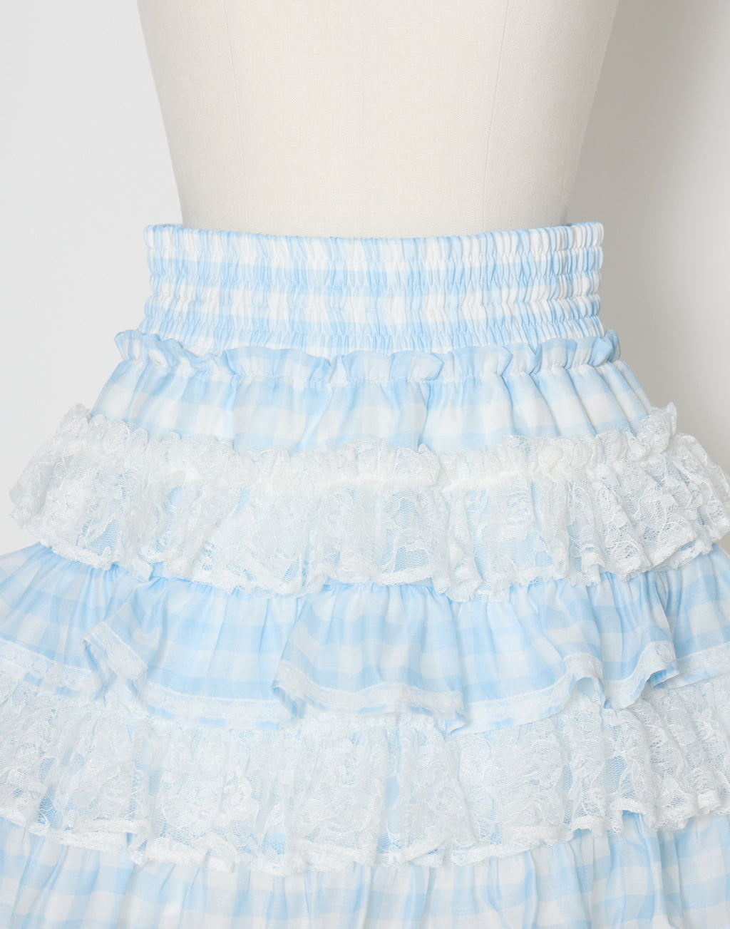 (Pre-order) mellfy memory Milky gingham tutu skirt pants