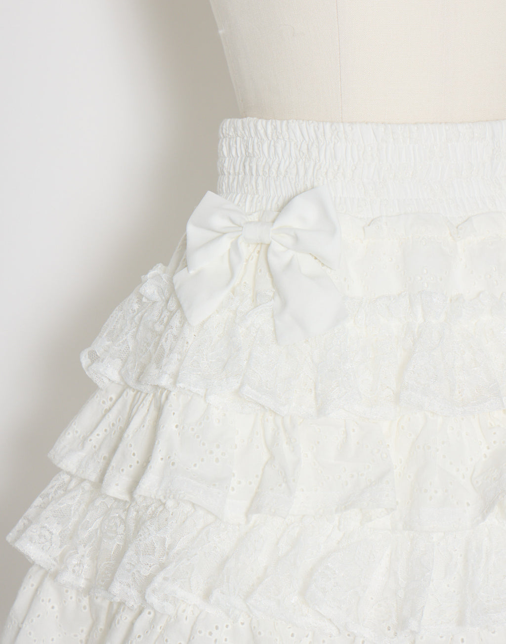 (Pre-order) mellfy memory Milky gingham tutu skirt pants