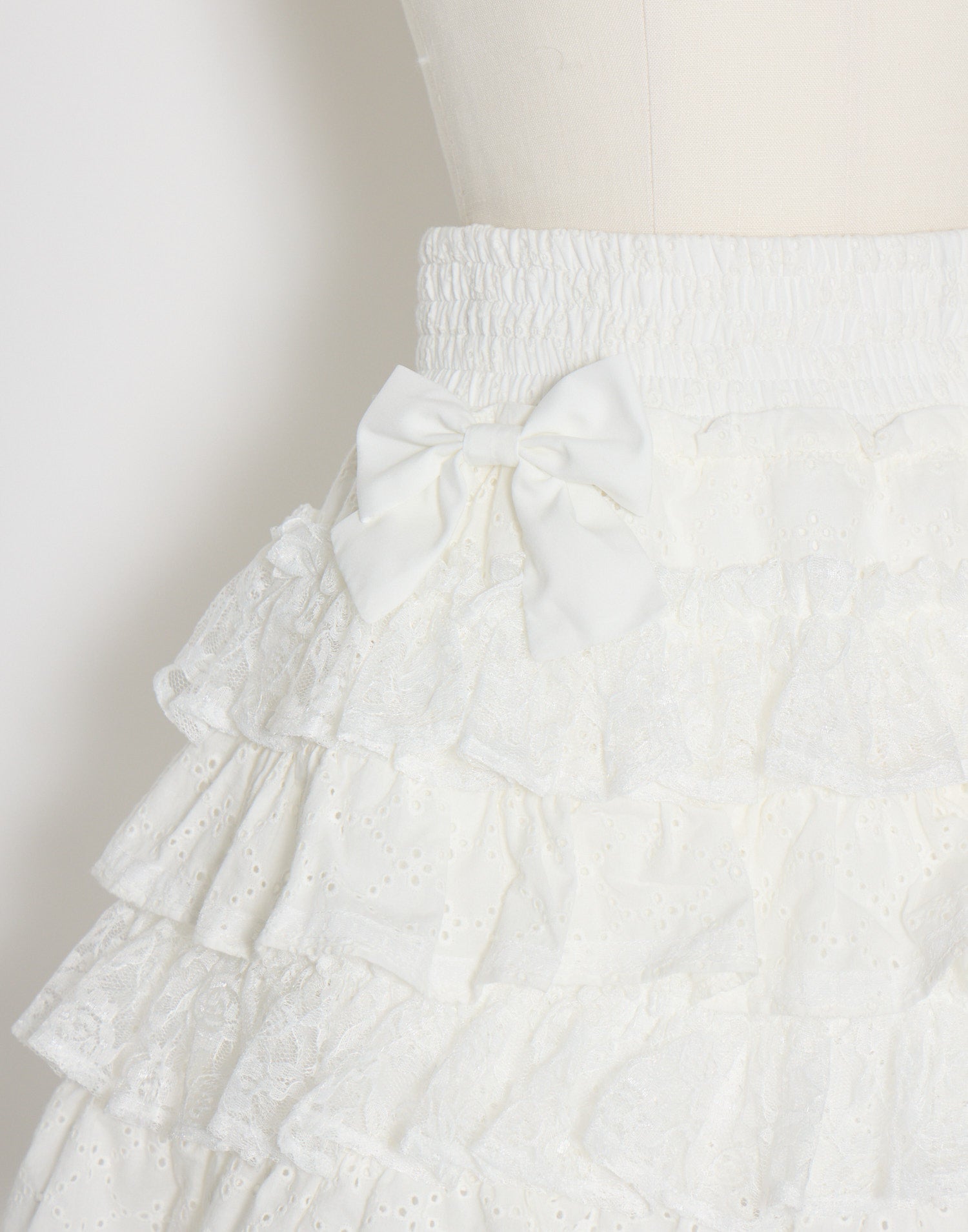 (Pre-order) mellfy memory Milky gingham tutu skirt pants