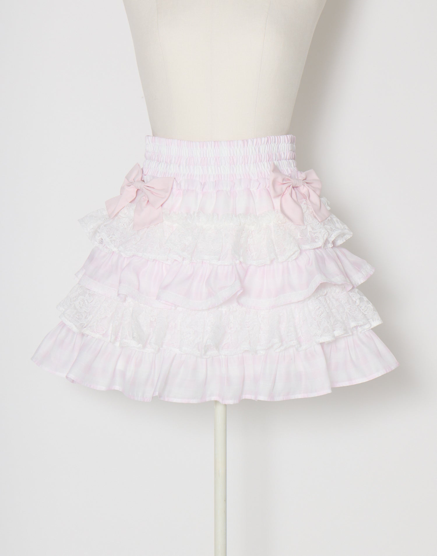 (Pre-order) mellfy memory Milky gingham tutu skirt pants
