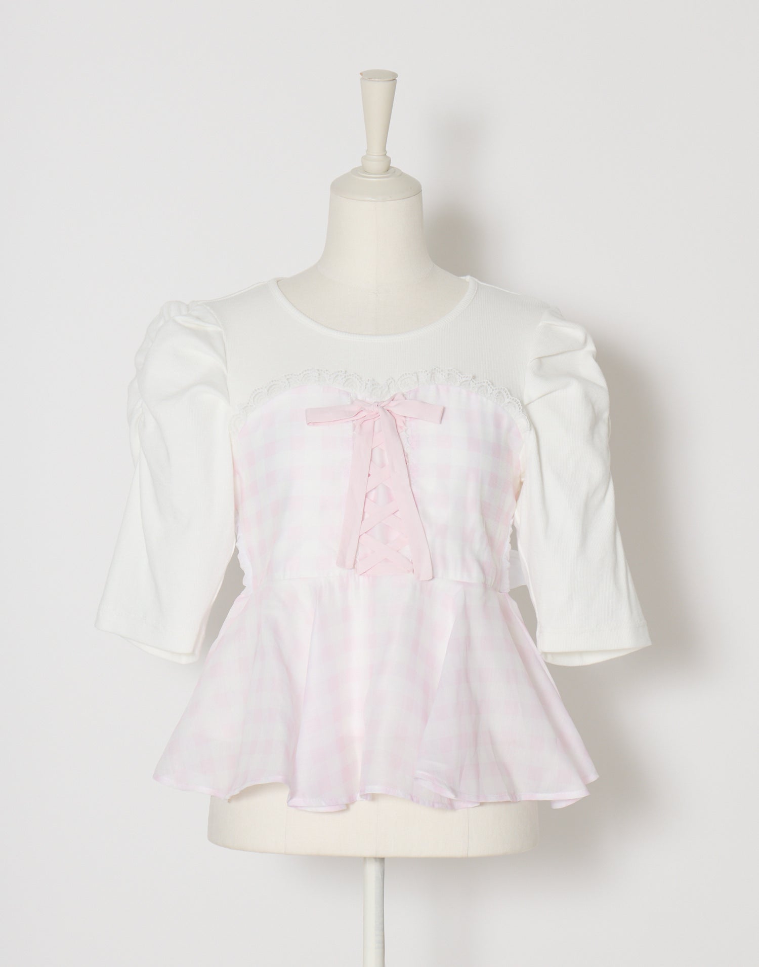(Pre-order) mellfy memory Milky gingham puff tops