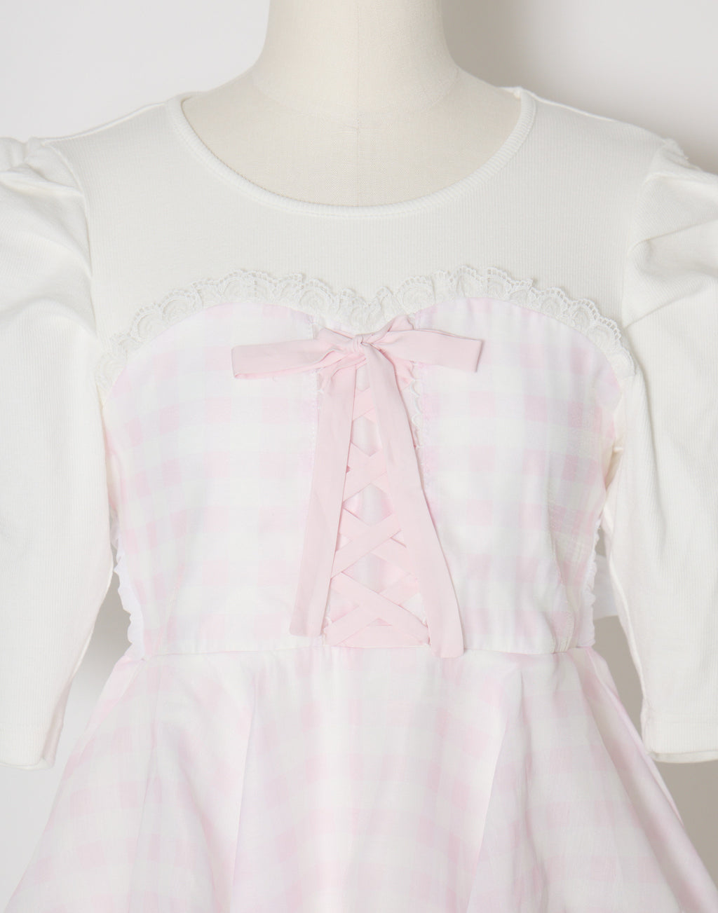 (Pre-order) mellfy memory Milky gingham puff tops