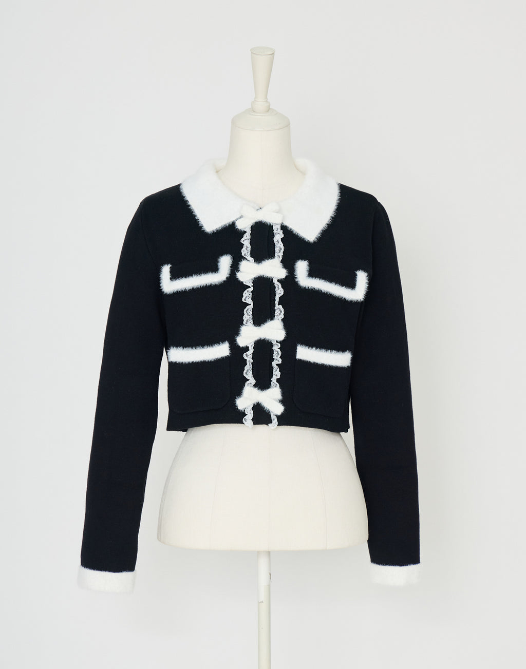 mellfy memory Ribbon melody bicolor cardigan