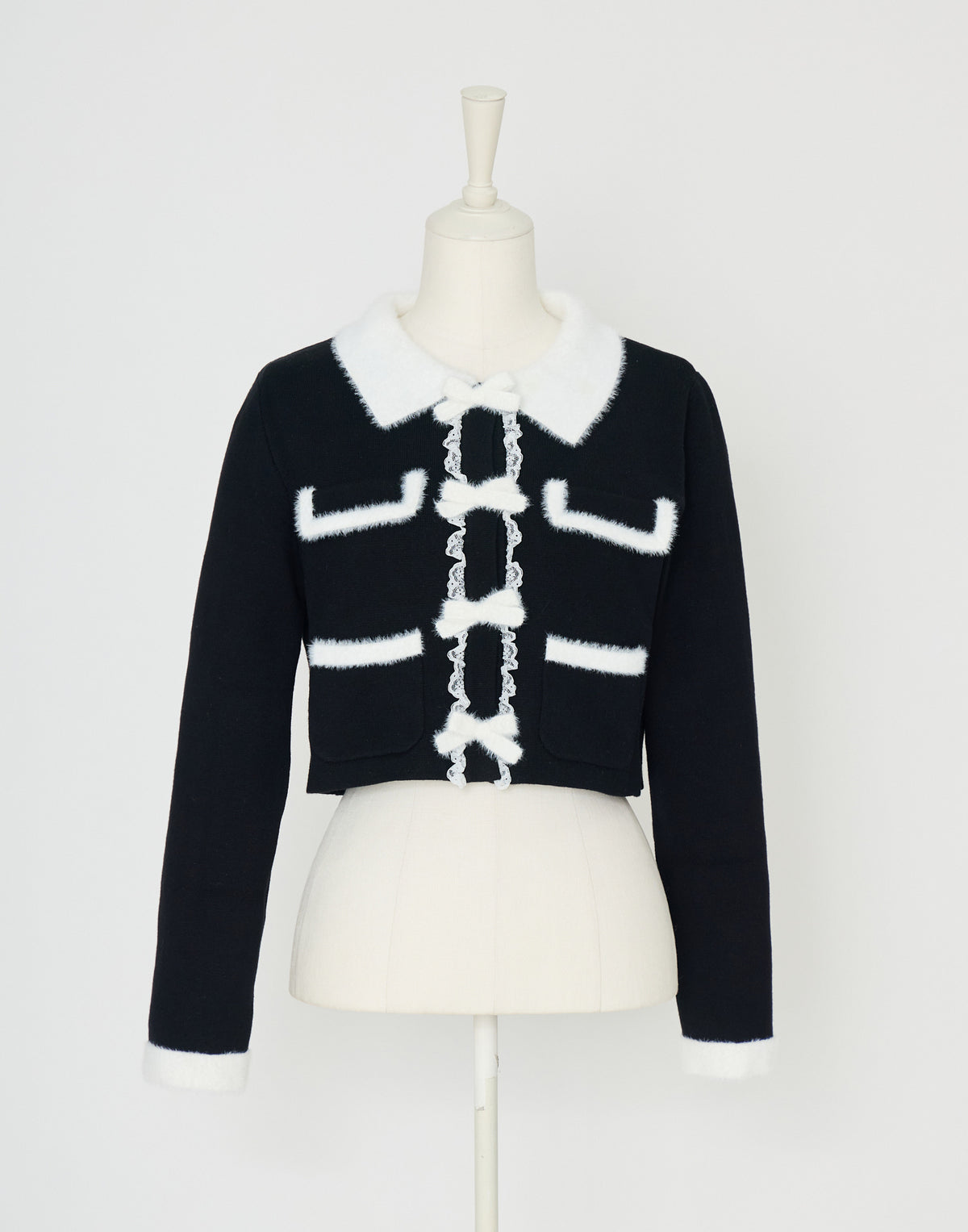 mellfy memory Ribbon melody bicolor cardigan