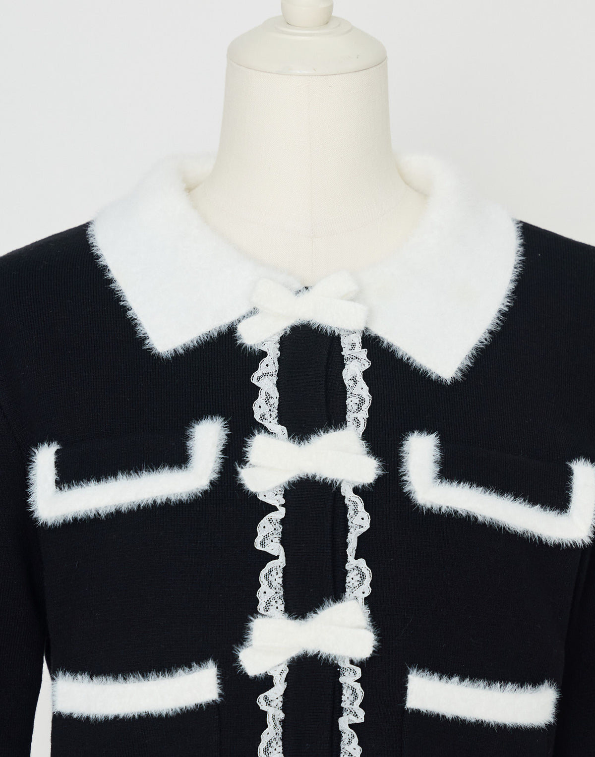 mellfy memory Ribbon melody bicolor cardigan