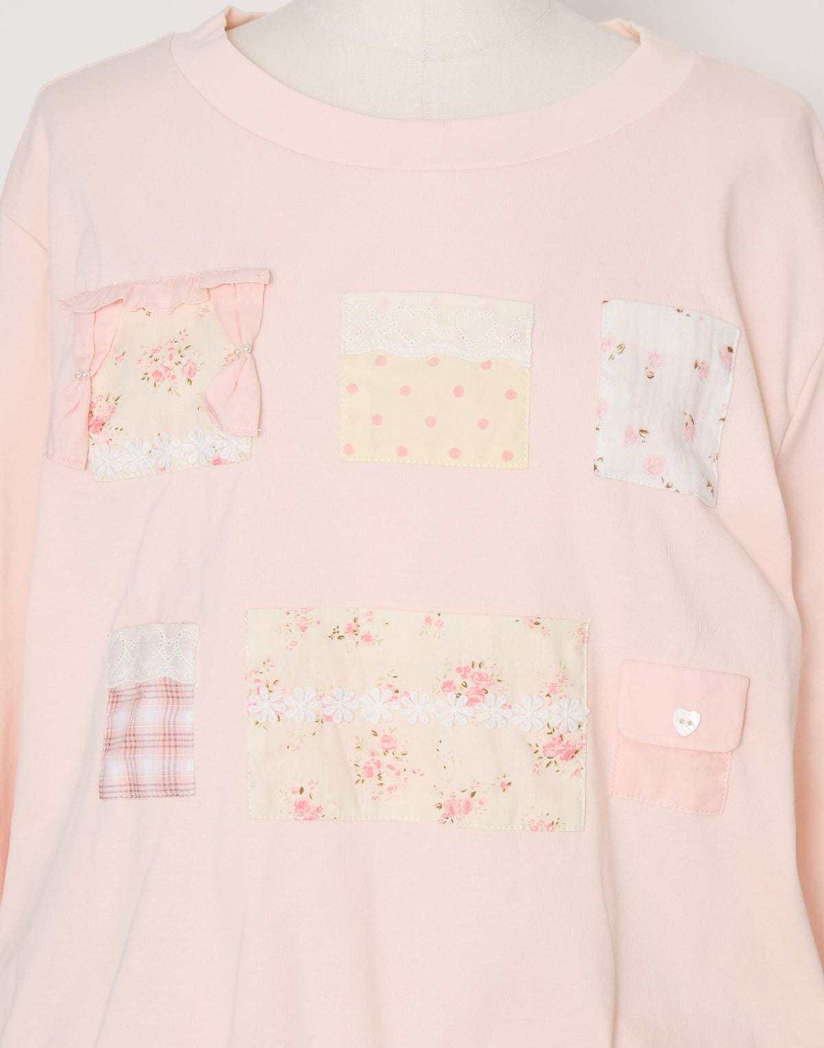 Lolime patchwork pockets sweatshirt