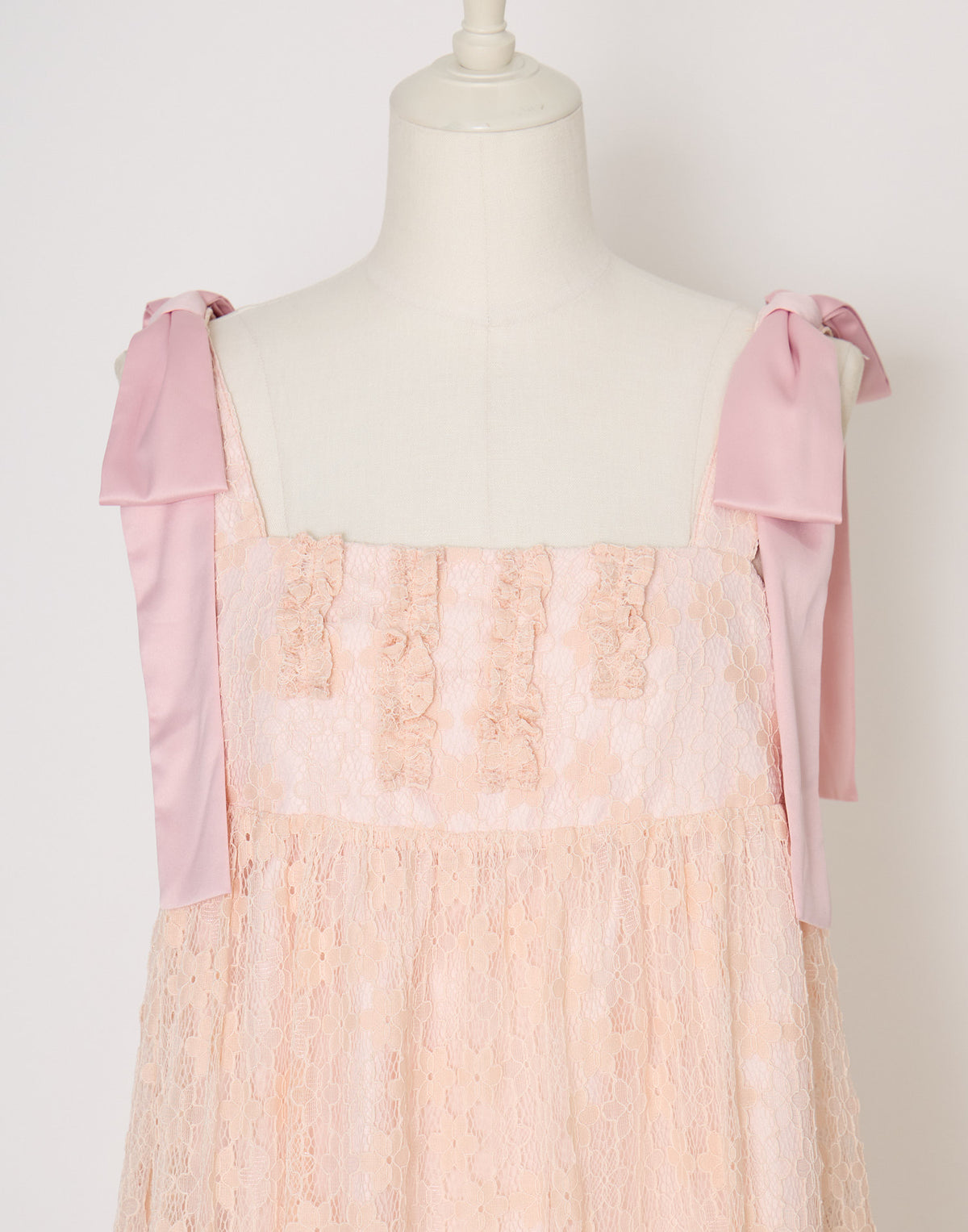 Lolime satin ribbon lace mini dress