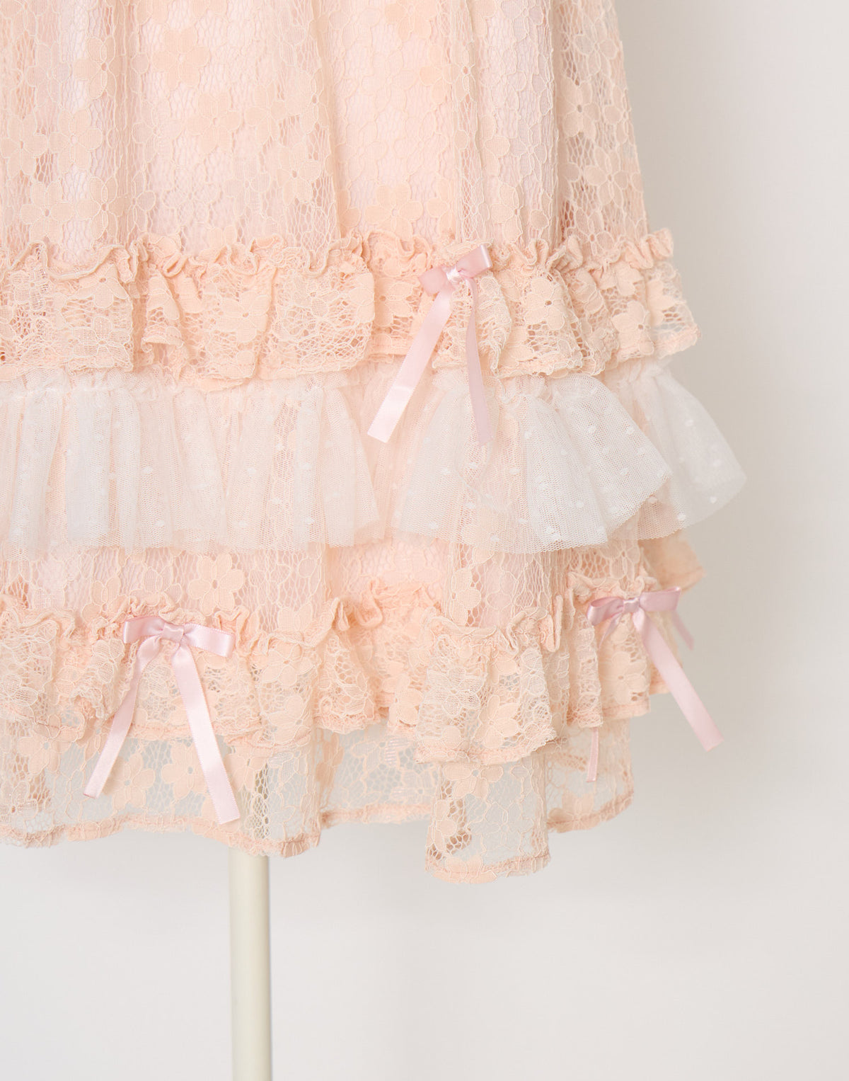 Lolime satin ribbon lace mini dress