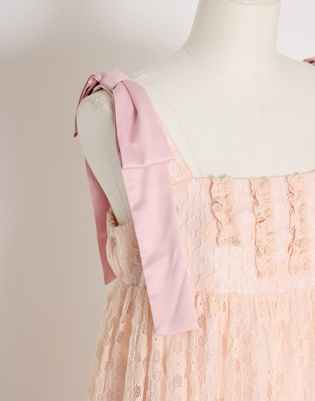 Lolime satin ribbon lace mini dress