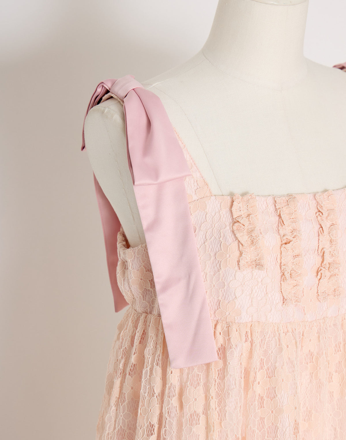 Lolime satin ribbon lace mini dress