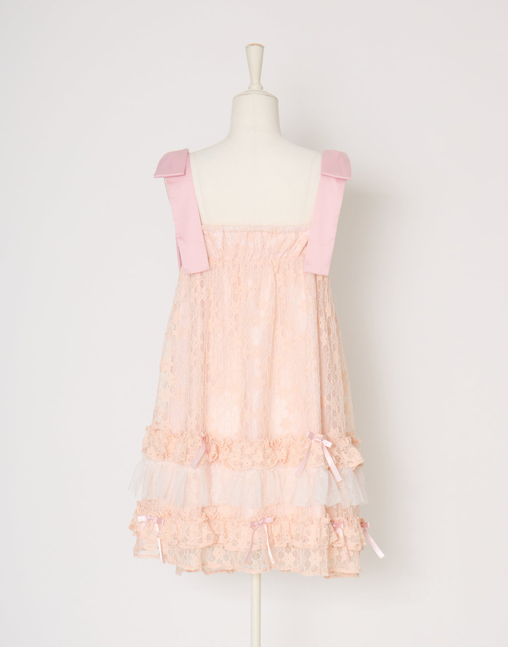 Lolime satin ribbon lace mini dress