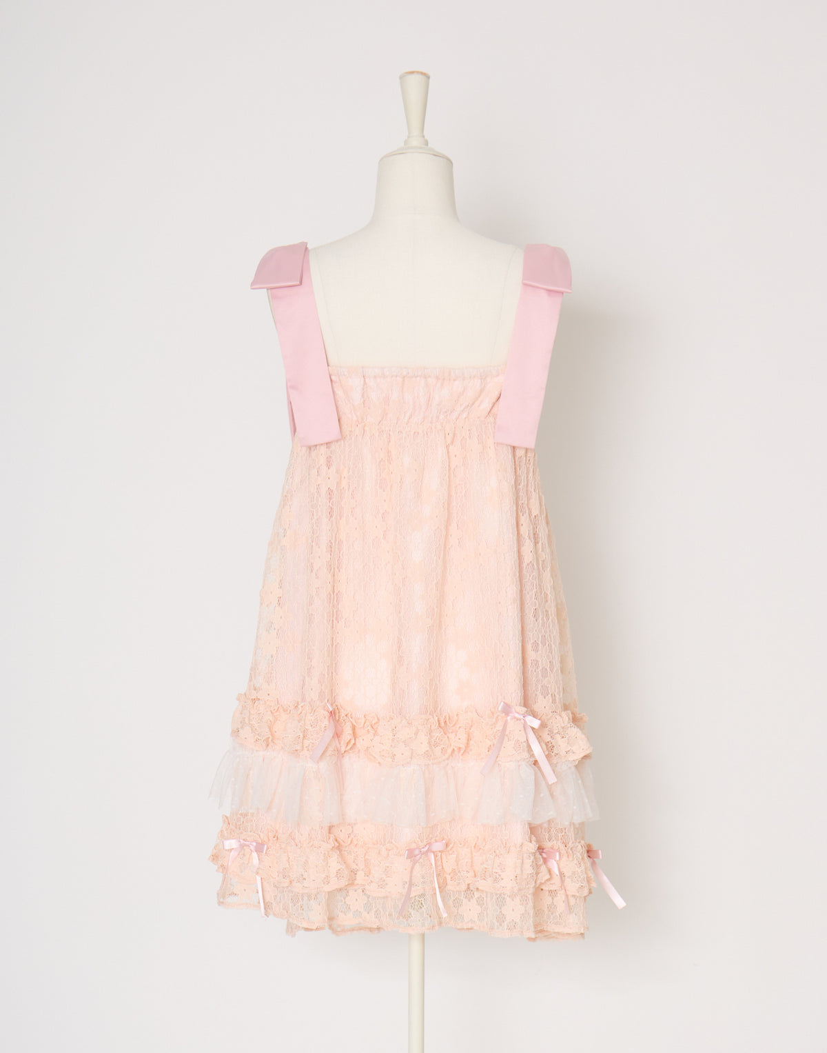 Lolime satin ribbon lace mini dress