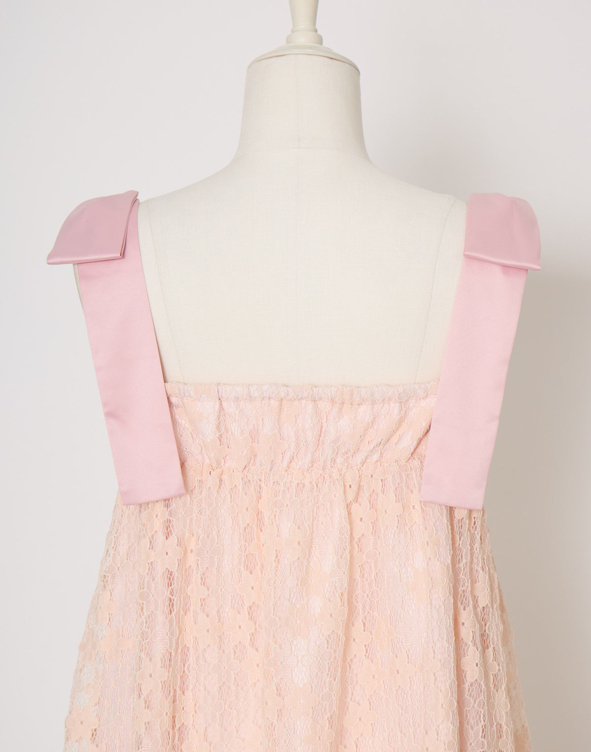 Lolime satin ribbon lace mini dress