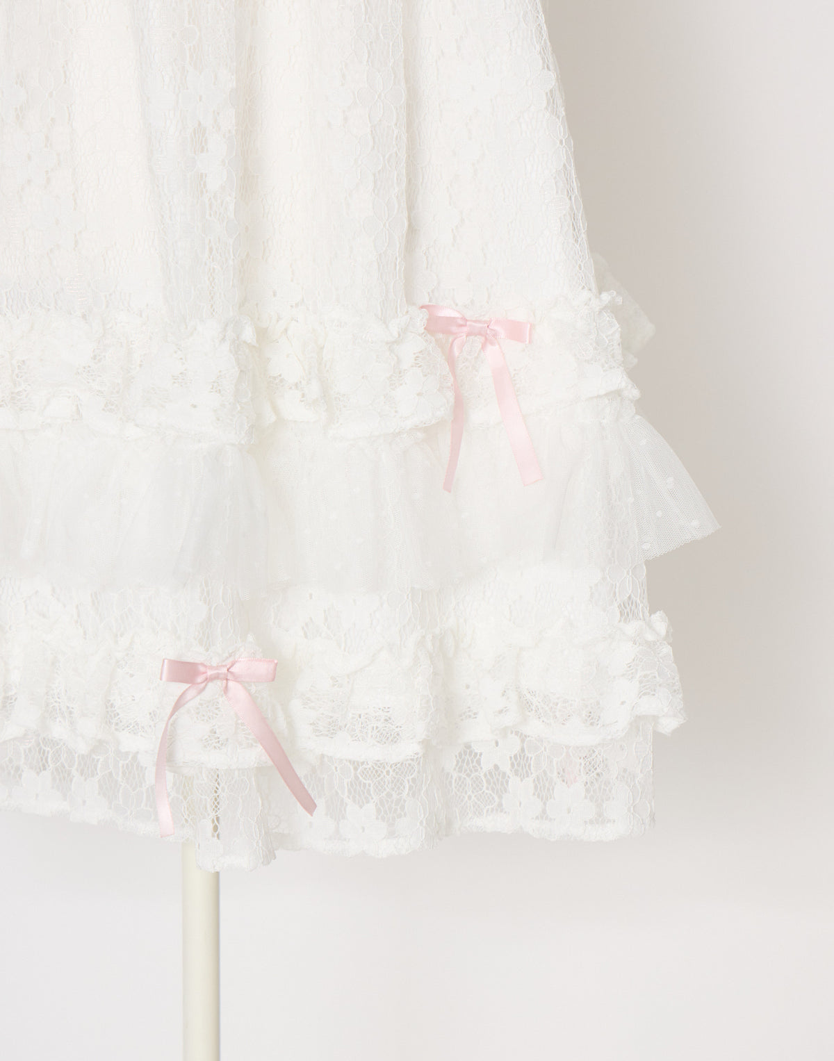 Lolime satin ribbon lace mini dress