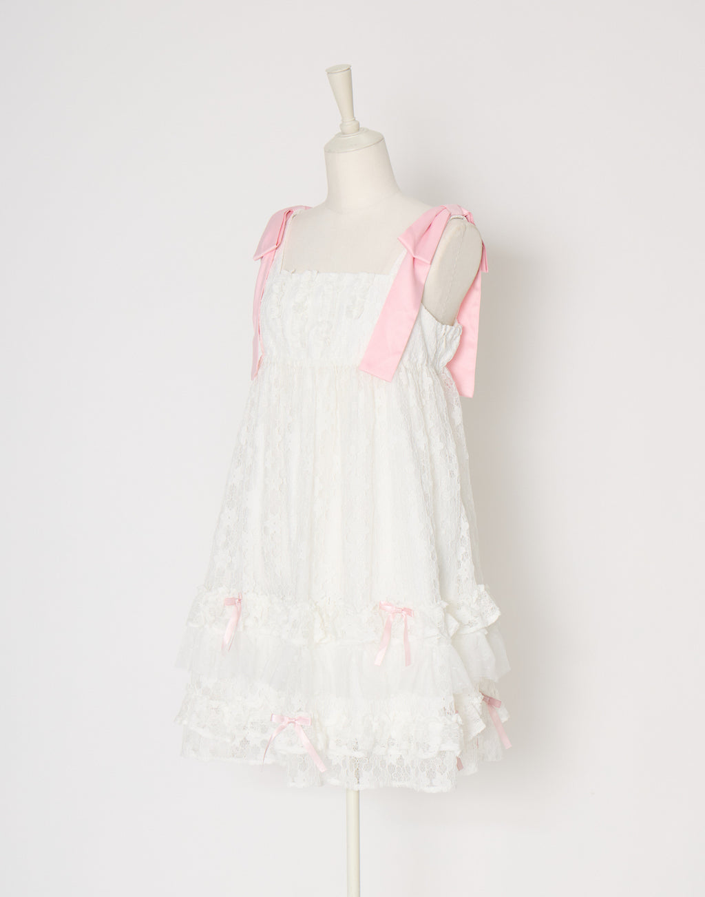 Lolime satin ribbon lace mini dress