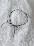 Prism Heart Ribbon Choker (Black)