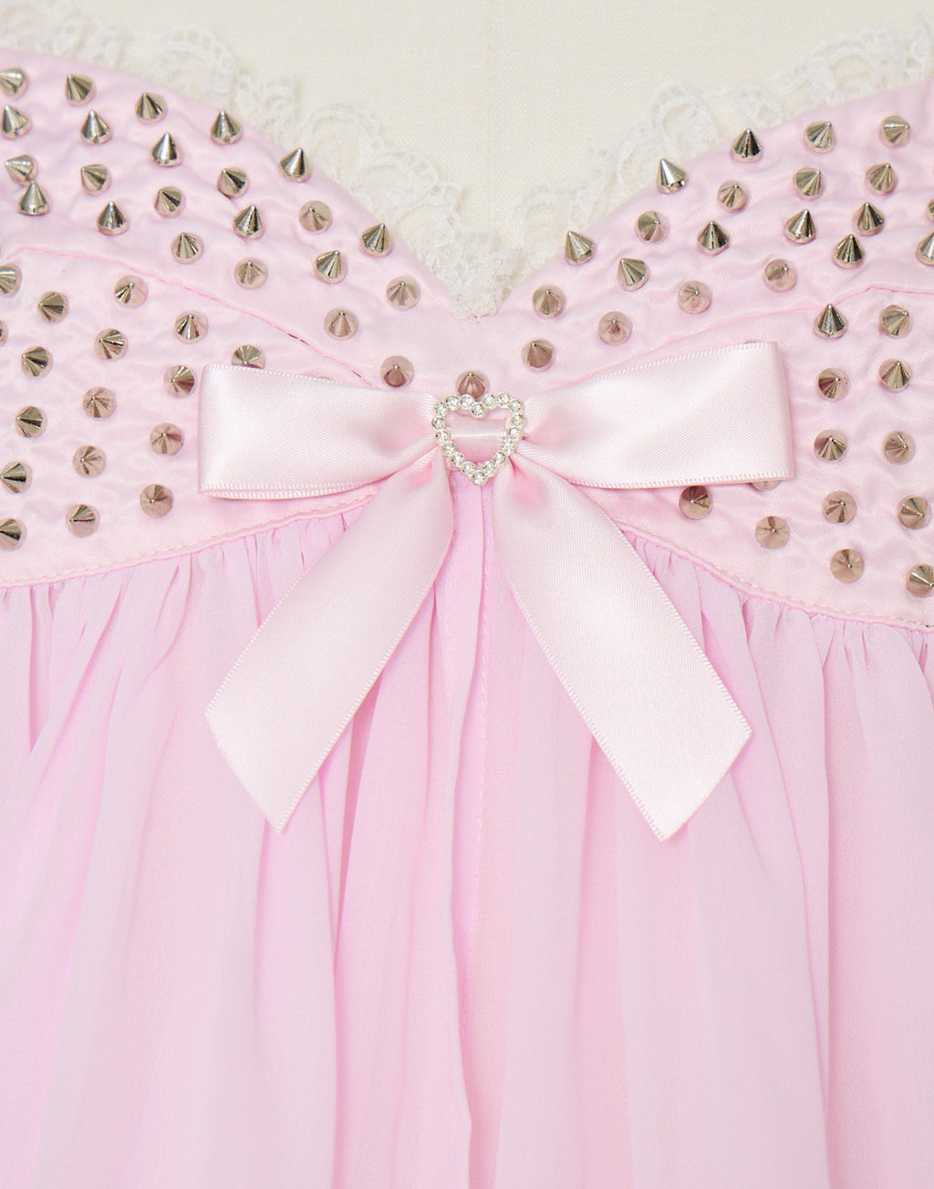 AVENCHUMU Lace & studs babydoll