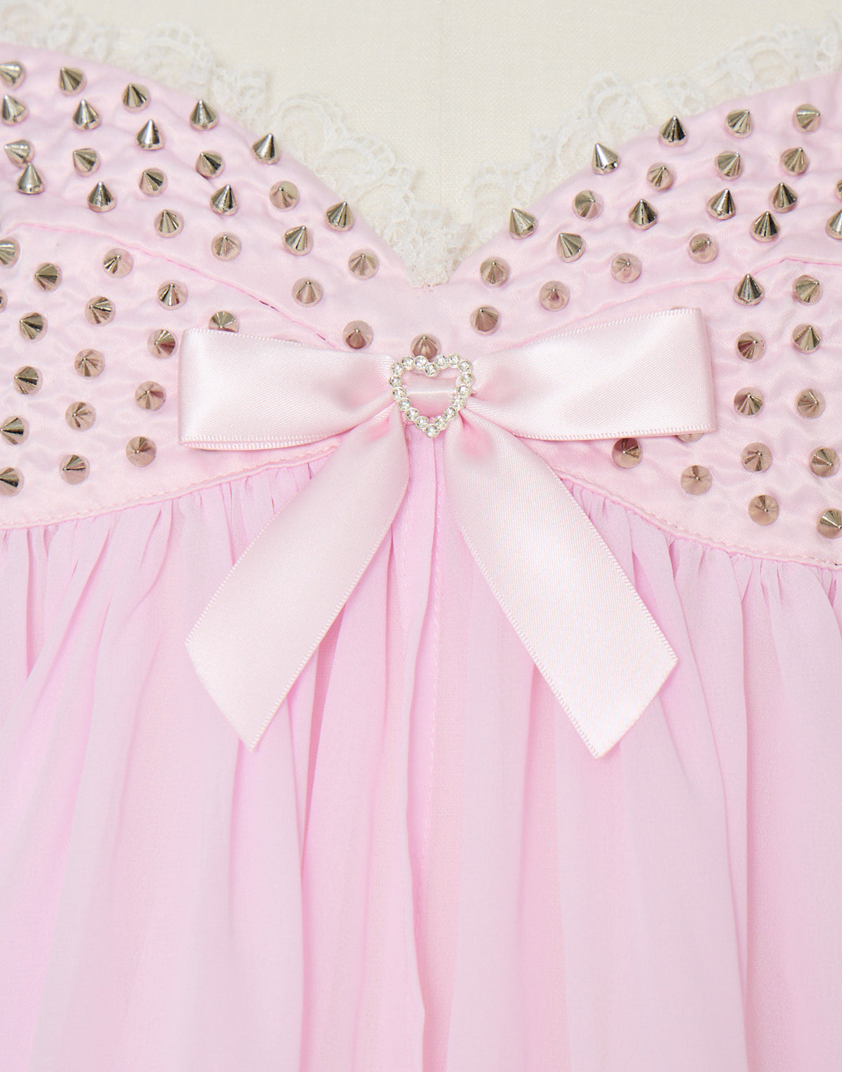 AVENCHUMU Lace & studs babydoll
