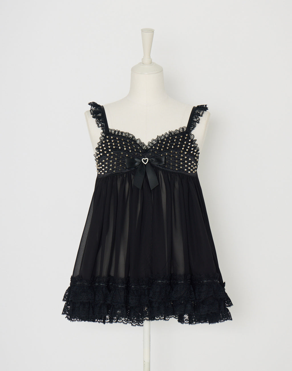 AVENCHUMU Lace & studs babydoll
