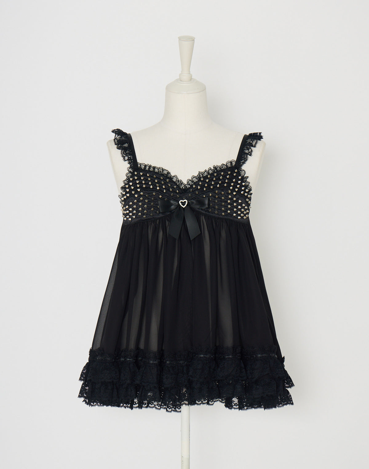 AVENCHUMU Lace & studs babydoll