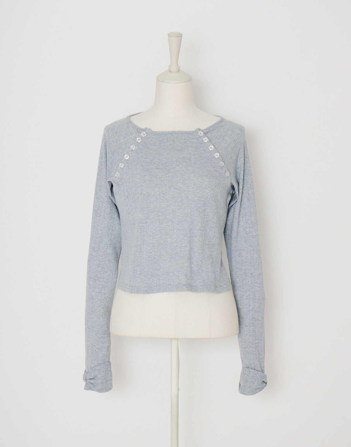 Lolime shoulder button eyelet top