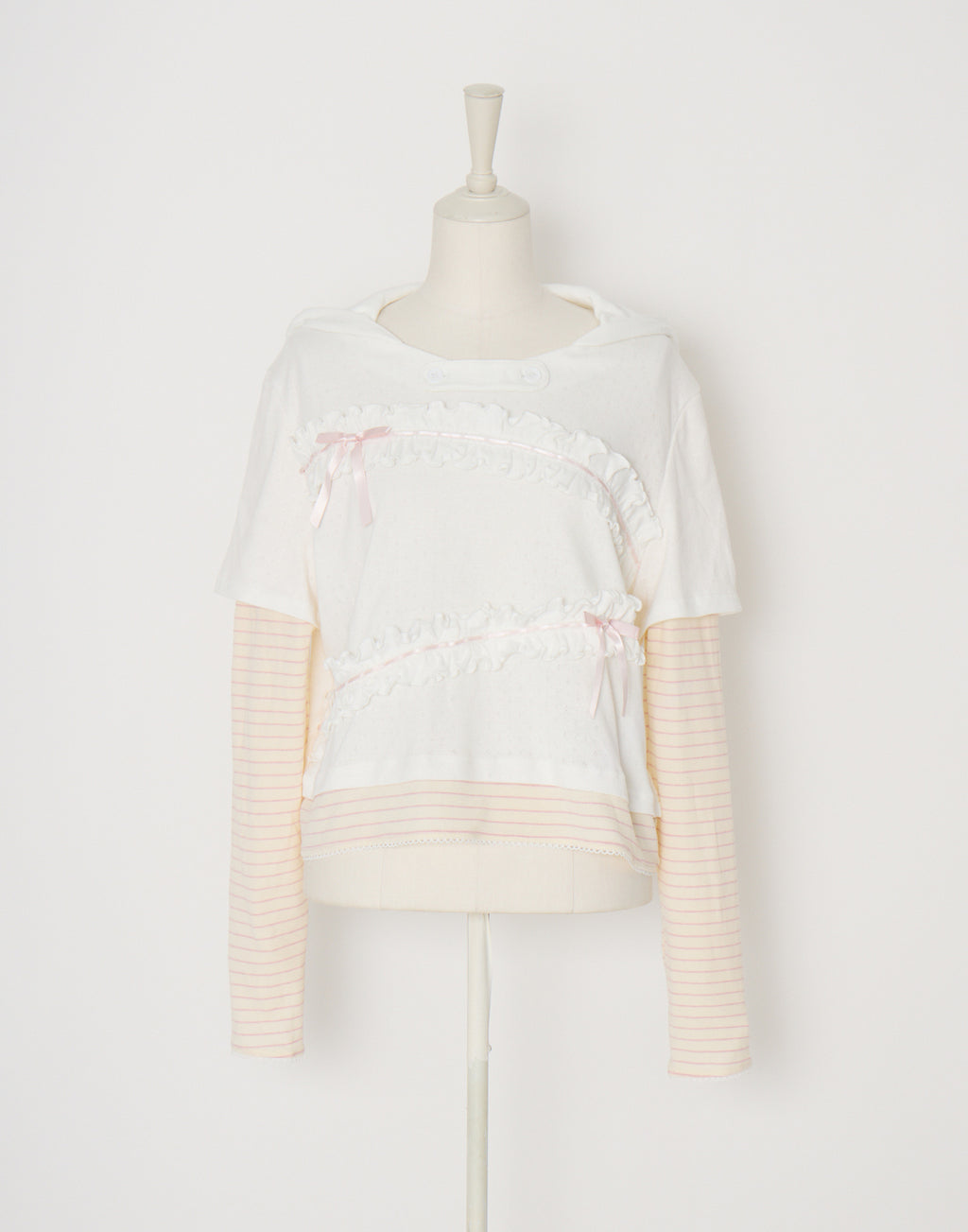 Lolime frill layered hood top