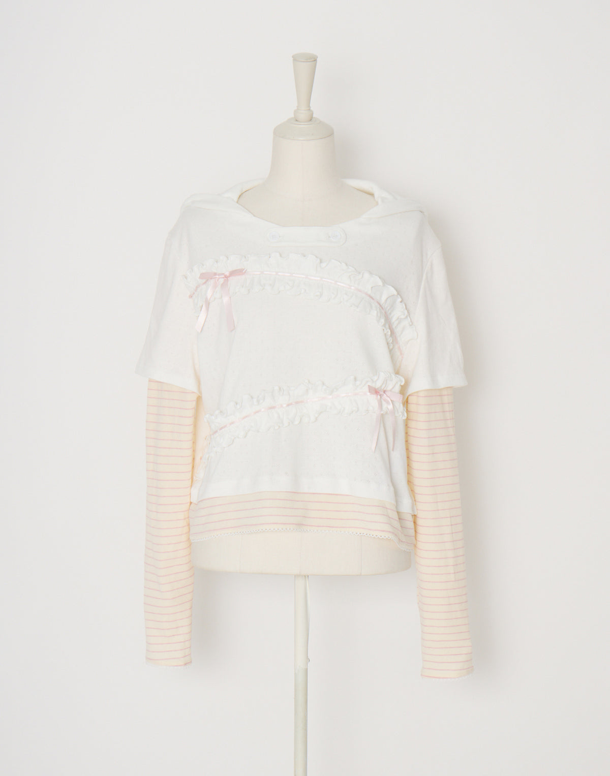 Lolime frill layered hood top