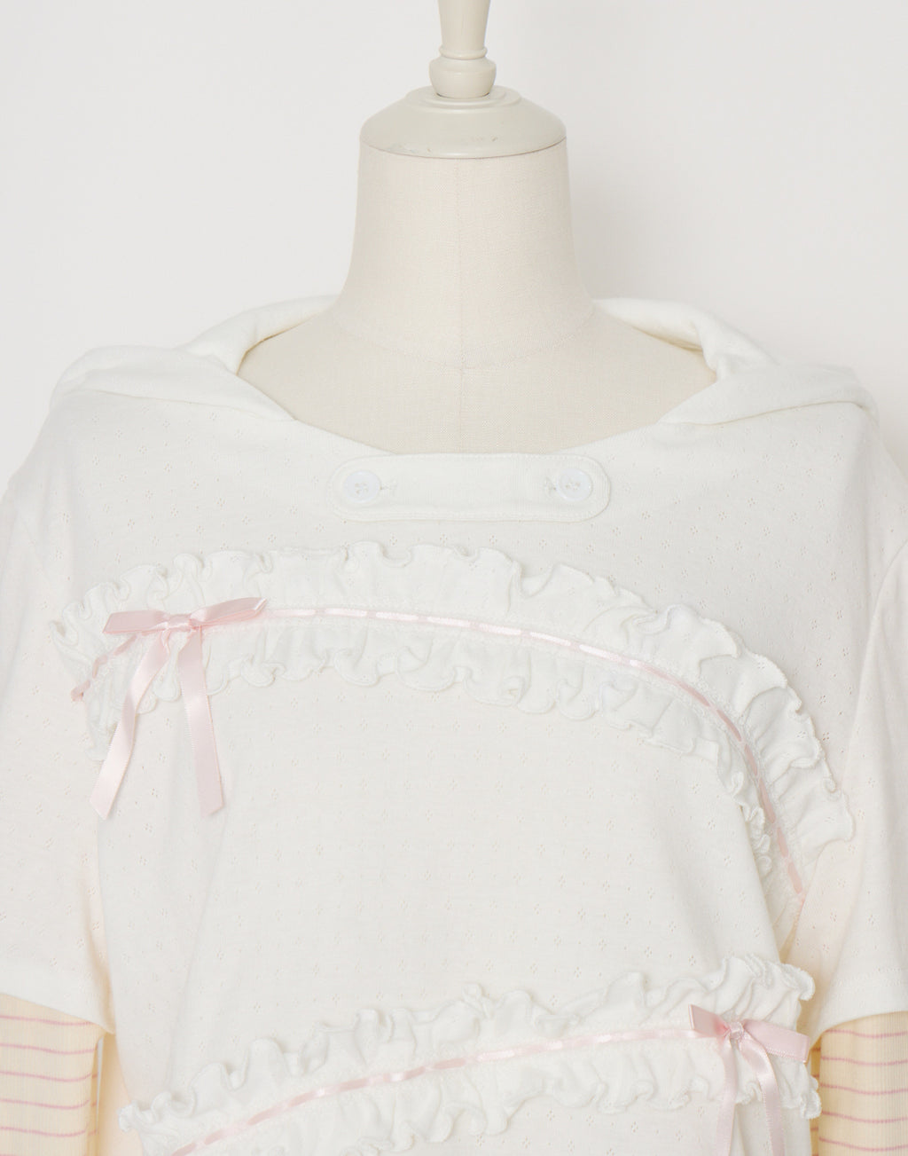 Lolime frill layered hood top