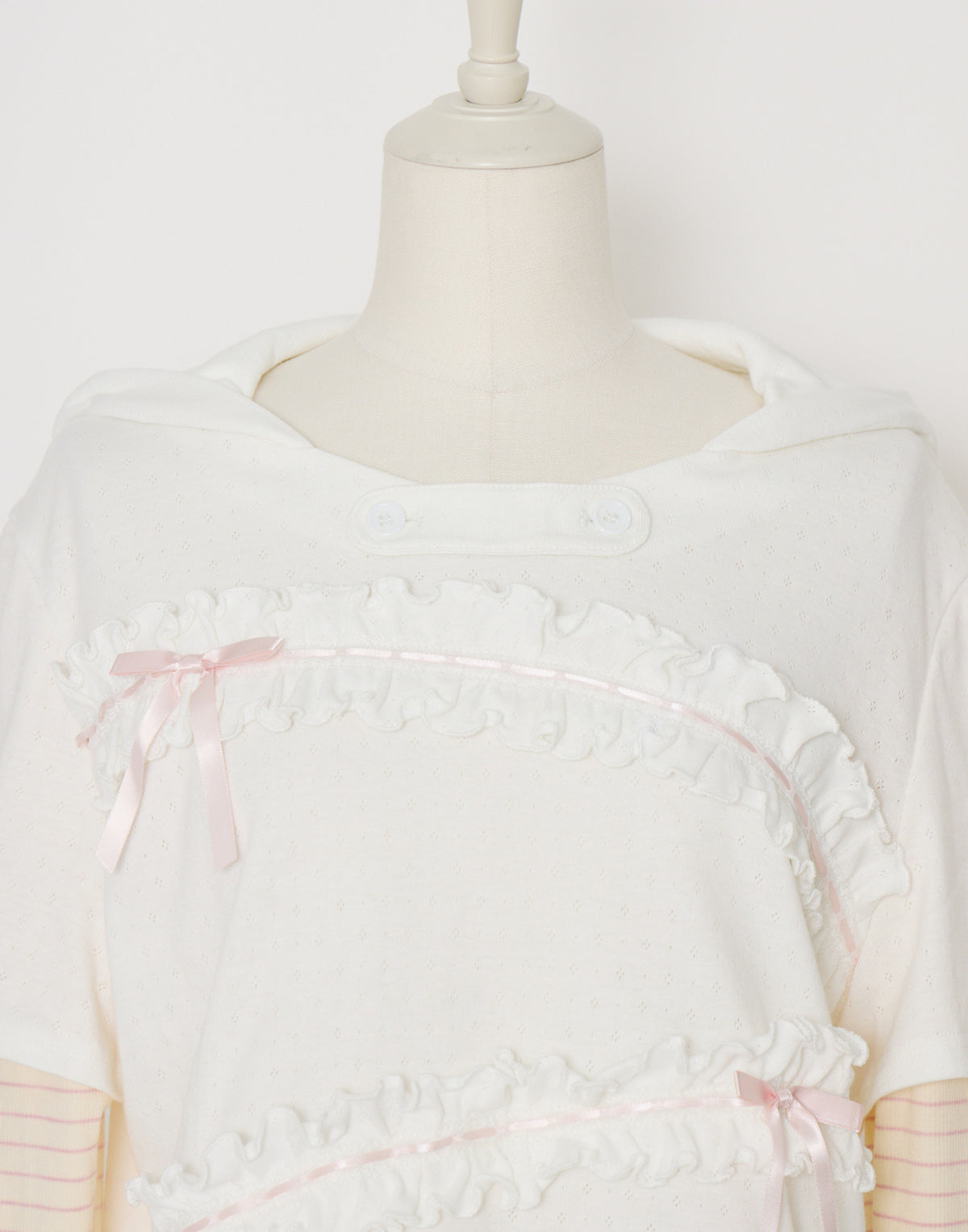 Lolime frill layered hood top