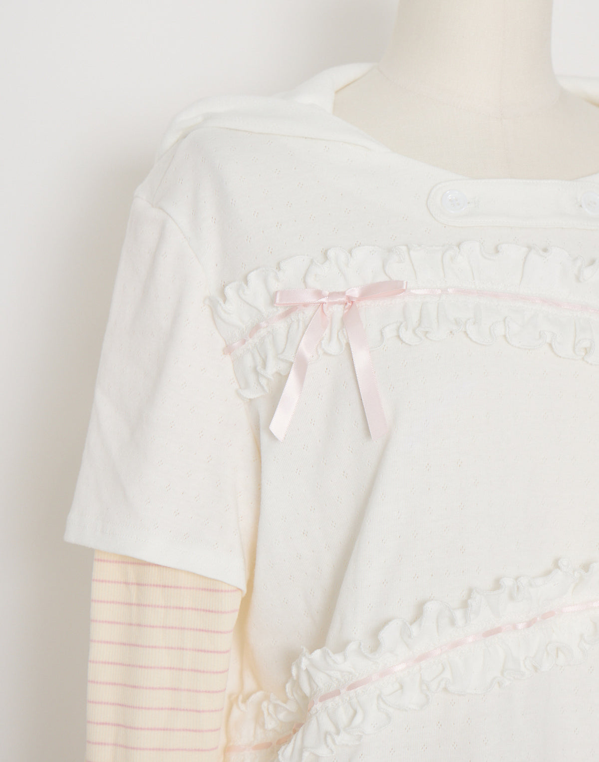 Lolime frill layered hood top