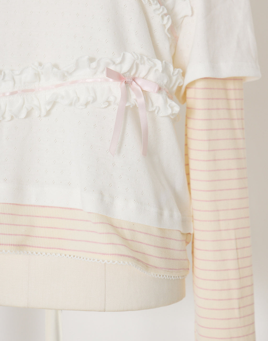 Lolime frill layered hood top