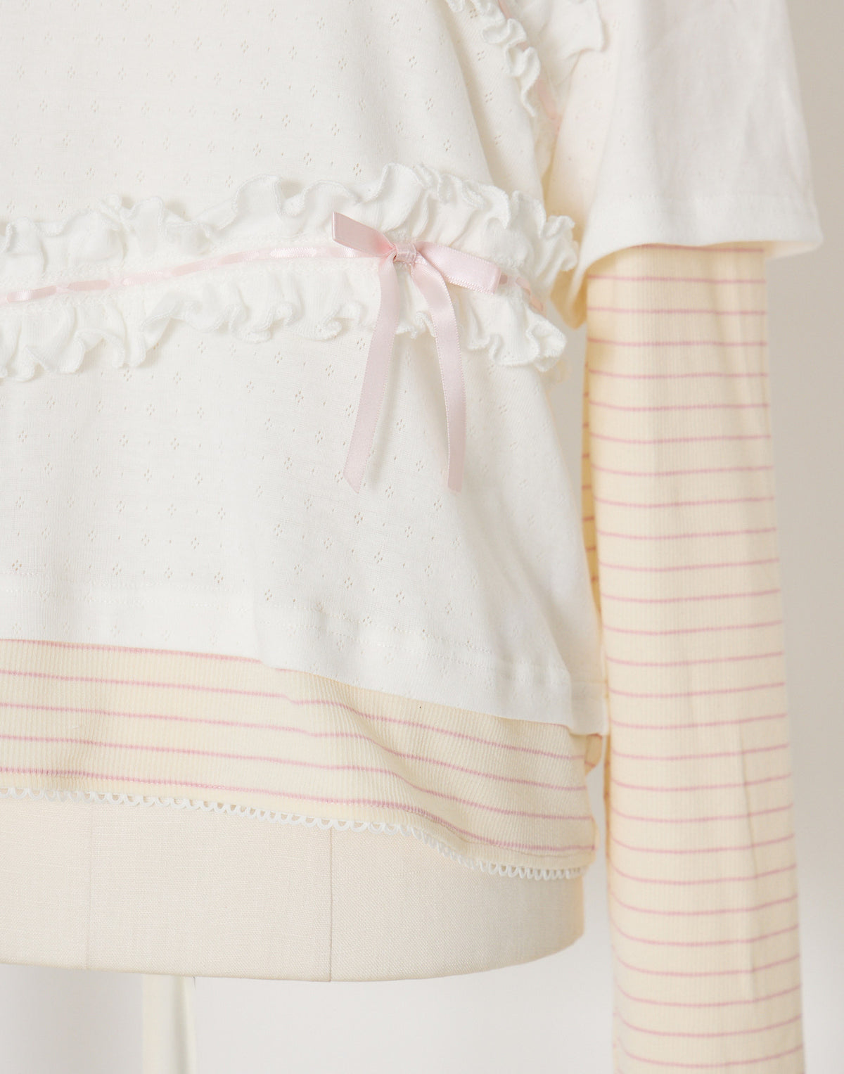 Lolime frill layered hood top