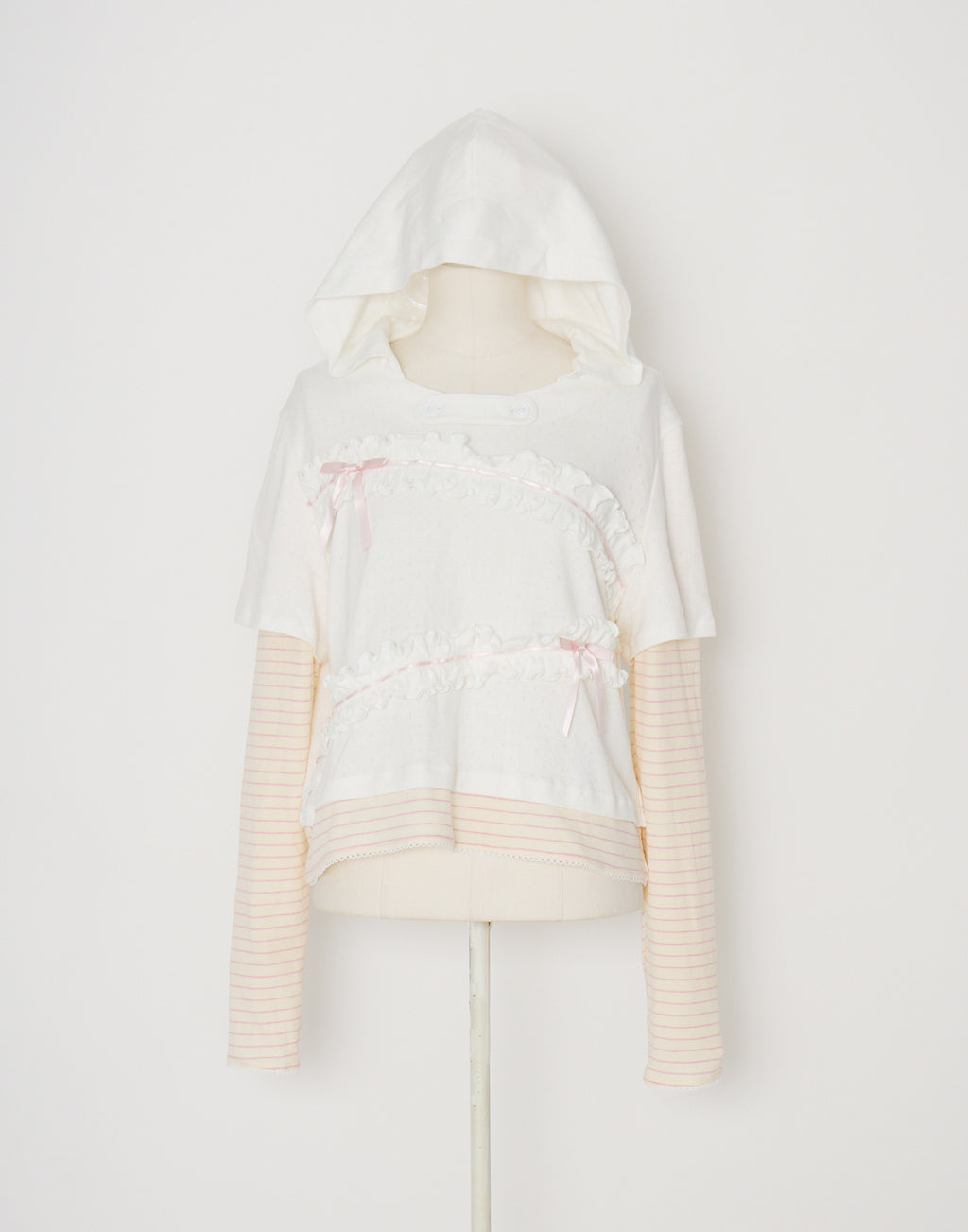 Lolime frill layered hood top