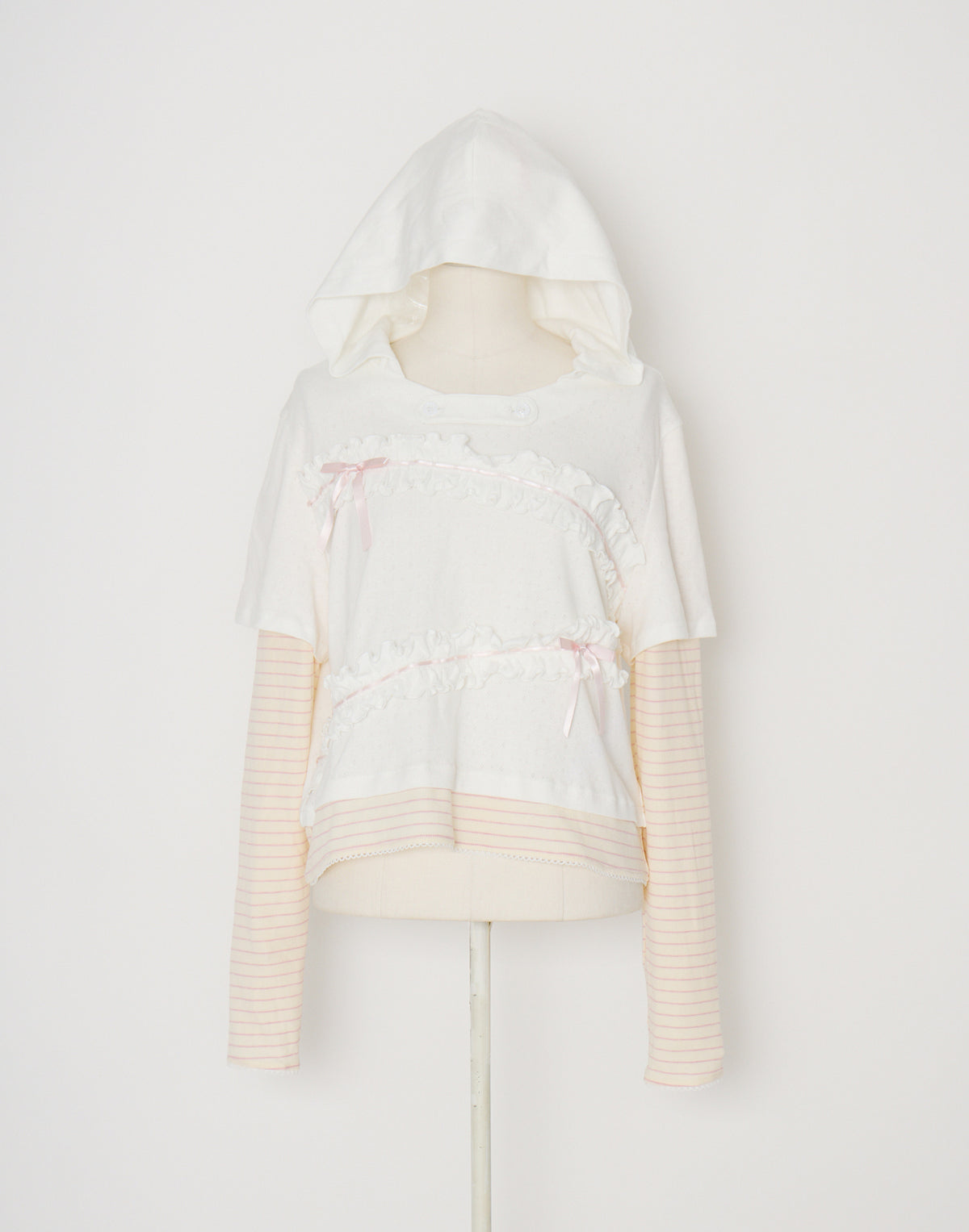 Lolime frill layered hood top