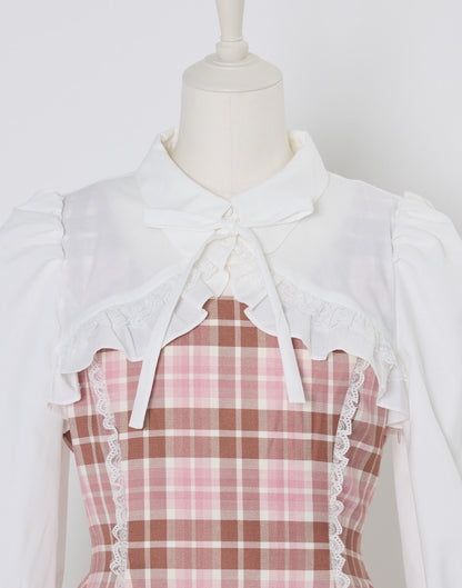 (Pre-order) mellfy memory Melty Café Check Dress